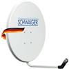 SCHWAIGER 128 Antenna satellitare sistema offset Antenna LNB braccio di supporto antenna satellitare sistema SAT in acciaio 55 x 62 cm grigio chiaro
