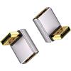 Duttek Adattatore Display Port 8K 90 Gradi 1.4, Displayport Extender Adapter 32.4Gbps, Adattatore Angolo in Basso DisplayPort Maschio a Femmina (8K/60Hz, 4k/144Hz) per PC, Laptop (2Pack)