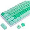 SOLIDEE Set di Keycaps Meccanici PBT da 132 Tasti, Profilo HOA, Keycaps Double Shot Foundation, Keycaps Meccanici Boxed, Compatibile con Tastiere Gaming e DIY con Interruttori MX(Jelly Green)