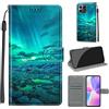 TOMYOU Cover per Honor X8 4G / X30i / Play 6T Pro, aurora verde | Antiurto Protettiva Portafoglio, Slot per Schede, Magnetica, Custodia in Pelle PU, Libro Flip,Funzione Stand