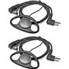 HYSHIKRA Walkie Talkie Auricolare a forma di D Auricolare con microfono compatibile per Motorola CP040 CP200 GP300, CLS1110, CLS1410 Radio (2 pezzi)