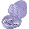 BOVKE Cuffie Custodia con Modalità standby per Apple AirPods Max 2 / Max Cuffie Wireless over-ear, Custodia da Viaggio Protettiva Portatile AirPods Max 2 / Max, tasca in rete per Accessori, Viola