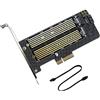 VOANZO VOANZOAdattatore da M2 a SATA Dual M.2 NVMe Extension Support M.2 M Key/B Key Size 22110 2280 2260 2242 2230 - per Slot PCI-E x 4