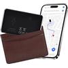 Ainiv Slim Wallet Tracker, Trova Portafoglio Ricaricabile, Compatibile con Apple Find My (solo iOS), Localizzatore di Oggetti per Etichette Bagagli con Bluetooth per Valigie, Portafoglio, Borse