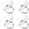 Bewudy 4 Pz. Supporto per anello del telefono cellulare, supporto per anello del telefono cellulare diamantato trasparente compatibile con la maggior parte dei telefoni cellulari