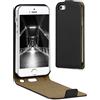 kwmobile Cover compatibile con Apple iPhone SE (1.Gen 2016) / iPhone 5 / iPhone 5S - Custodia verticale Flip Case Cover in simil pelle - con linguetta calamita