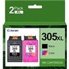 Coloran Cartucce d'inchiostro 305XL compatibili per HP 305 XL per HP Envy 6000 6020 6032 Pro 6430 6420 DeskJet 2700 2710 2720 Plus 4100 4130 4120 (confezione da 2, nero e tricolore)