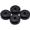 PrecisionGeek - Set di 4 cuscinetti per altoparlanti | (Ø 20 mm | spessore 7 mm | alluminio nero)