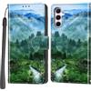 Haninsuze Cover per Samsung Galaxy A55 5G, Portafoglio PU Pelle, Foresta