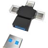 zoyuzan Adattatore Lightning USB C Micro USB per Apple iPhone 15 Macbook Air per Ipad Compatibile con Samsung Sdoppiatore Type C Presa Chiavetta Scaricare Foto Mouse Cavetto Accessori OTG Jack Convertitore