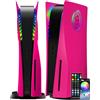 Joso Faceplate Shell Cover con striscia LED RGB per PS5 Disc Edition, ABS antigraffio antipolvere di ricambio Faceplate Shell Case con fessure per ventole, sincronizzazione musicale con 8 colori 400 +
