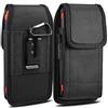 miadore Custodia da cintura in nylon per iPhone 17 16 15 14 13 12 Pro/Max, marsupio universale verticale per telefono con passante per cintura e clip per cintura, per telefoni Samsung e Huawei (per smartphone
