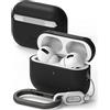 Ringke Layered Case Compatibile con Cover AirPods Pro 2, Custodia Trasparente PC Rigida con Moschettone Portachiavi per AirPods Pro 2a Generazione - Black Nero