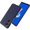 QINOUK Custodia per Asus Zenfone 10, [Antigraffio] Custodia Protettiva Ultra Sottile, Texture del Tessuto Calore Confortevole, per Asus Zenfone 10-Blu