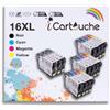 icartouche Cartuccia d'inchiostro compatibile per Epson 16XL T1636 per Epson Workforce WF2010W WF2510WF WF2520NF WF2530WF WF2540WF WF2630WF WF2650DWF WF2660DWF WF2750DWF WF2760DWF (6BK 3C 3M 3Y)