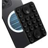 lasuroa Porta Telefono Ventosa, 9,6x6,2cm Ventosa per Telefono Magnetica Senza Adesivo Supporto Telefono Ventosa Antiscivolo Mani Libere Rettangolare Ventosa Silicone Telefono per MagSafe (Nero)