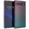 kwmobile Custodia Compatibile con Google Pixel 6a - Back-Cover Anti-urto Custodia in Morbido Silicone fucsia/blu/trasparente - 2 colori