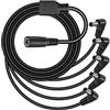 SinLoon Cavo sdoppiatore di alimentazione CC da 1 femmina a 5 maschi 5,5 mm x 2,1 mm, adattatore sdoppiatore cavo di prolunga alimentazione 12 V CC per telecamera di sicurezza CCTV, ecc. (1 to 5)
