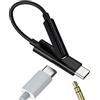 Kefiany Adattatore USB C a 3.5mm Cuffie per Apple iPhone 15 iPad compatibile per Samsung Cavo Audio Ricarica Sdoppiatore Microfono Headphone Convertitore Aux Auricolari Splitter Auto Dongle Accessori tp-3.5