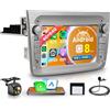 Rimoody 8 Core 4G+64G Wireless Carplay Android 15 Autoradio per Alfa Romeo MITO 2008-2016 7 Pollici Touchscreen Autoradio con Android Auto GPS Navi WiFi Bluetooth FM/RDS DSP EQ/USB/SWC Telecamera Posteriore