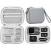 Honbobo Osmo Action 6 Case, Custodia da trasporto per DJI Osmo Action 6, PU Borsa portaoggetti Borsa da viaggio per DJI Osmo Action 6 Standard Combo (Grey)