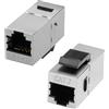 QIANRENON Cat7 RJ45 Keystone Jack Connettore di rete accoppiatore RJ45 8P8C femmina a femmina piastra da parete modulo adattatore Ethernet, 10 Gbps/600 MHz/schermato, per piastra a parete standard,