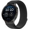 GIOPUEY Cinturini Compatibile con Garmin D2 Air X15, Nylon Traspirante Sport Loop Cinturino in Morbido Nylon Intrecciato Strap Band - Black
