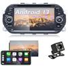 FAJSE Autoradio Android per FIAT TIPO EGEA 2015-2017 Carplay Android Auto 7'' touch screen stereo GPS Navigazione WIFI Bluetooth FM RDS Radio Telecamera posteriore Lettore CD[2+16G]