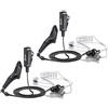 Zeadio Surveillance Covert Air Tubo acustico Walkie Talkie Auricolare auricolare con microfono Push-To-Talk per Motorola Multipin Radio bidirezionale(confezione da 2)
