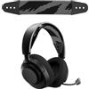 kwmobile Copri Cuffie Compatibile con SteelSeries Arctis NOVA 1 / NOVA 1X / NOVA 3 Archetto - Fascia di Ricambio in Nylon - Banda Elastica - Accessori Gaming - nero/grigio