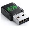 VoltCozy Chiave WiFi 6 AX900 Bluetooth 5.4 Adattatore USB senza fili a doppia banda 5GHz 600Mbps&2.4GHz 286Mbps Dongle WiFi potente per driver integrato, PC,WPA3, MU-MIMO,Compatibile con Windows 11/10/7
