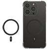 kwmobile 2 Anelli Metallici di Ricarica Wireless - Anello Metallico Adesivo - Set Compatibile con iPhone 15 14 13 12 Samsung S23 S22 S21 Google Pixel 6 7 8 e MagSafe - Nero