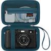 Canboc Custodia da trasporto fotocamera digitale Fujifilm X100VI / X-E5 / X100V / X100F, borsa da trasporto Fuji X100VI, cavo USB a tasca con cerniera, Blu (solo caso)