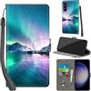 PHINIENLAND Cover per Samsung Galaxy S24 Plus Case PU Pelle Custodia [Kickstand] [Chiusura magnetica] [Slot per Schede], Portafoglio Flip Custodia per Samsung S24 Plus,Aurora