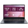 Lenovo Notebook Lenovo IP1 15ALC7 15,6' Qwerty in Spagnolo 512 GB SSD 8 GB RAM