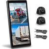 Rimoody LKW Rétroviseur Dashcam con 2 Telecamera Posteriore, 10,36 Pollici Schermo Verticale Specchietto Retrovisore per Camion e Bus, Sistemi BSD/Visione Notturna/DVR/Registrazione in Loop/Impermeabile IP67