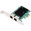 ChenYang Adattatore di rete a doppia porta PCIe X1 a RJ45, adattatore per scheda di rete Gigabit Ethernet PCl Express da 2,5 G per PC/desktop/server/NAS/AI con staffa slot da 8 cm/12 cm