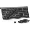 Seenda - Set tastiera e mouse wireless grigio Space grigio.
