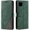 SONWO Cover per Galaxy A22 5G, Flip Caso in PU Pelle Case Cover Portafoglio Custodia per Galaxy A22 5G, [Kickstand] [Slot per Schede], Verde