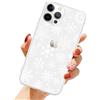 LCHULLE Cover per iPhone 12 Pro Max Motivo di Natale Trasparente,Neve | Custodia Motivi Festivi di Natale per Donne e Uomini,Carino Design Cartoon per Natale,Transparent Silicone Christmas Case