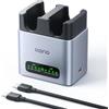 llano PD 20W DMW-BLK22 Caricabatterie per Fotocamere, Ricarica Rapida Compatibile con Panasonic LUMIX DC-S9, GH6, GH7, G9 II, DC-GH5M2, S5 II/S5M2, S5 II X/S5M2X, USB-C, Indicatore LED, Alluminio CNC