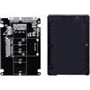 cablecc SA-011Cablecc Combo M.2 NGFF B-key & mSATA SSD a SATA 3.0 Adattatore Case Enclosure con Switch