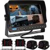 CAMSLEAD Mini telecamera di retromarcia 1080P, 9 pollici DVR IPS Monitor 4-Split Screen, supporto massimo 256 GB SD Card, 4 x IR visione notturna auto anteriore posteriore laterale kit per camper