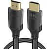 APOKIN Cavo HDMI 8K 1Metro 48Gbps 7680P HDMI 2.1 Ultra Alta velocità per Samsung QLED, Apple TV, Sony LG, Playstation, PS4, PS5, Nintendo Switch, Xbox One Series X, HDMI 2.0/4K 120Hz 144Hz m/MTS