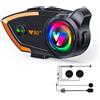 Khptop Intercom Cuffie Bluetooth 500 m 2 Ride Cuffie Bluetooth Citofono Cuffie con CVC Rumore qualità audio Altoparlante sistema di comunicazione Moto/Motoslitta/Bicicletta/Sport Y80