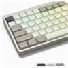 LQXQ keycaps Low Profile PBT Tasti per tastiera Shine Through ANSI US 60% 65% 75% 80% 100% Cherry Gateron MX interruttore tastiera meccanica colore grigio cachi (ISO)