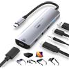 Guermok Adattatore USB-C 5-in-1 per Occhiali AR, PD 100W, Video 4K@60Hz, Porte per dati - Compatibile con dispositivi AR, monitor portatili, Switch 2/1, display Type-C, Studio Display, laptop