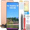 YHX-OU 6.4 Nero TFT Display LCD per Realme 10 RMX3630 LCD Schermo Touch Screen Digitizer Assemblea E Strumenti di Installazione +1 Pezzo Vetro temperato