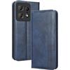 RankOne Custodia A Portafoglio per Motorola Moto Edge 50 Pro (6.7 Inches), Custodia Magnetica in Pelle Blu