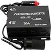 PORFOYO Trasformatore automobilistico, convertitore di corrente da 24 V a 12 V, adattatore per camion, riduttore di tensione per auto, convertitore, tipo di accendisigari per uso elettronico